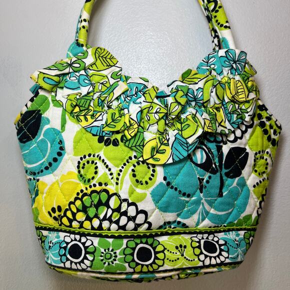 Vera Bradley Limes Up Mini Double Strap Handbag Purse - Picture 2 of 6